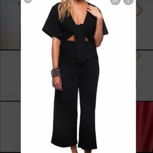 Buddy Love The Ilene Front Tie Cropped Jumpsuit